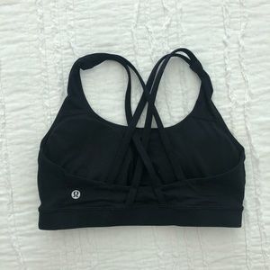 lulu lemon black sports bra size 6